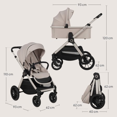 LIONELO universaalne käru LAYLA 3in1, Beige sand, LO-LAYLA 3IN1 