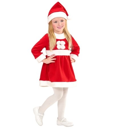 WIDMANN kostüüm Miss Santa, suurus (110 cm / 3-4 aastat), 14926 