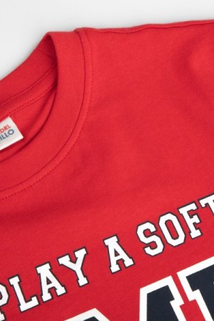 COCCODRILLO lühikeste varrukatega t-särk EVERYDAY BOY A, punased, WC4143213VBA-009- 