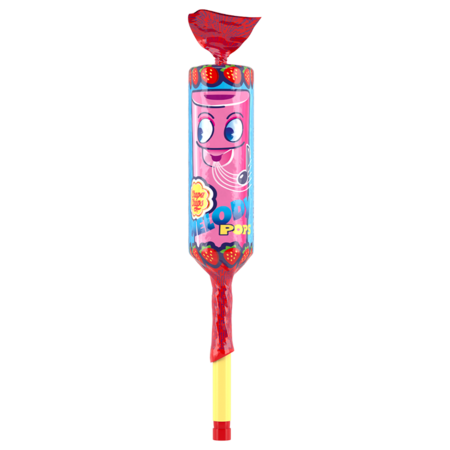 CHUPA CHUPS pulgakomm MELODY POPS, maasika maitsed, 15 g., CHUP9684 