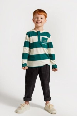 COCCODRILLO long sleeved t-shirt ACADEMY BOY KIDS, rohelised, ZC4143101ABK-011-122, 122 cm 