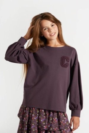 COCCODRILLO long sleeved t-shirt ACADEMY GIRL JUNIOR, lillad, ZC4143103AGJ-016-164, 164 cm 