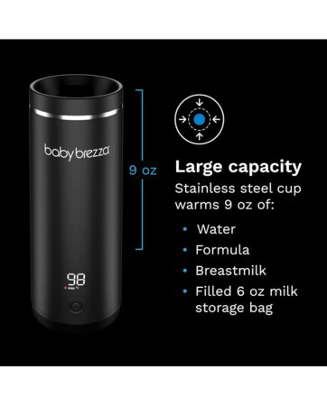BABY BREZZA kaasaskantav pudelisoojendaja, must 