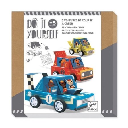 DJECO võidusõiduautode meisterdamise loovuskomplekt Grand Prix, DJ07932