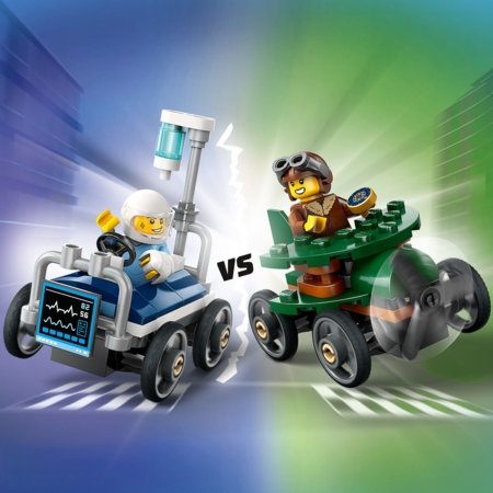 60459 LEGO® City Great Vehicles Lennuk vs haiglavoodi võidusõiduautode komplekt 
