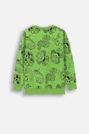 COCCODRILLO sweatshirt GRUNGE SWAMP BOY KIDS, roheline, ZC4132101GBK-011-122, 122 cm 