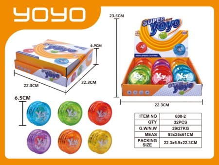 Yo-Yo kahepoolne värviline LED, assortii., 1710K1052 