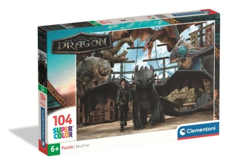CLEMENTONI pusle How To Train Your Dragon, 104 tk, 25079 