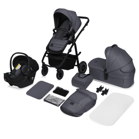 LIONELO universaalne käru AMBER PLUS 3in1, Grey graphite, LO-AMBER PLUS 