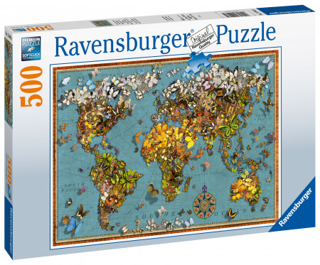 RAVENSBURGER pusle Maailma täis liblikaid, 500tk, 15043 15043