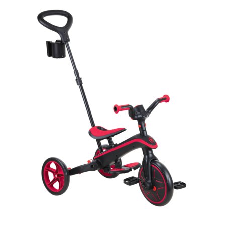 GLOBBER kolmerattaline jalgratas Explorer Trike Foldable 4 In 1, punane, 732-102 