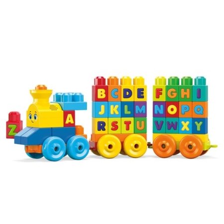 MEGA BLOKS FIRST BUILDERS komplekt "Tähestiku õppimise rong" (50 tk), FWK22 