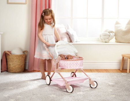 LULLABABY kahekohaline jalutuskäru, LBY7618C1Z 