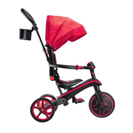 GLOBBER kolmerattaline jalgratas Explorer Trike Foldable 4 In 1, punane, 732-102 