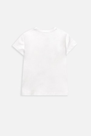 COCCODRILLO lühikeste varrukatega t-särk EVERYDAY GIRL C, valged, WC4143208VGC-001 