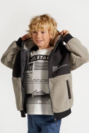 COCCODRILLO fur coat WORLD OF PIXEL BOY JUNIOR, multicoloured, ZC4153101WBJ-022-164, 164 cm 