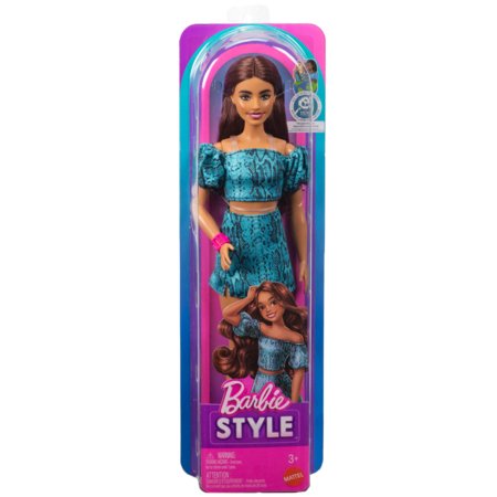 BARBIE FASHIONISTAS nukk rohekassinises loomamustriline kostüümis, JJN63 