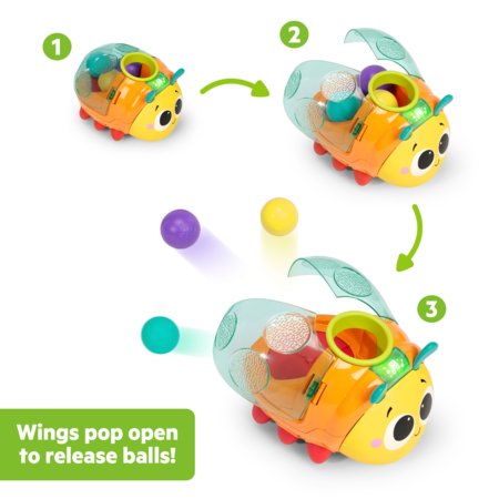 BRIGHT STARTS interaktiivne mänguasi Spin 'n' Chase Bug Ball Popper, 17632 