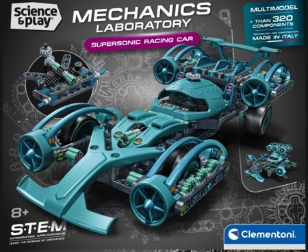CLEMENTONI SCIENCE & PLAY BUILD ehituskomplekt Sportauto, 320 tk, 75155 