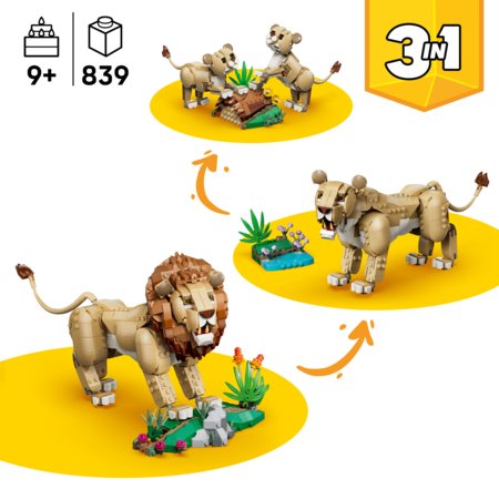 31386 LEGO® Creator Metsloomad: Majesteetlik lõvi 