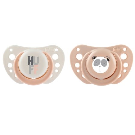 CHICCO rõngaslutt silikoon 0-6kuud 2tk, pink 00075031110000