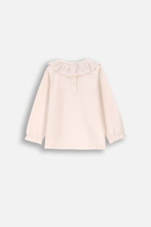 COCCODRILLO t-shirt FLOWERS GIRL NEWBORN, ecru, ZC4143101FGN-003-086, 86 cm 
