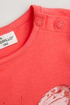 COCCODRILLO pikkade varrukatega beež särk NOSTALGIC MEADOW GIRL NEWBORN, roosa, WC5112201NGN-025-080, 80 cm 