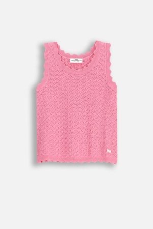 COCCODRILLO lühikeste varrukatega särk FLOWER PARADISE GIRL KIDS, roosa, WC5144001FGK-007-122, 122 cm 