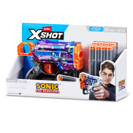 XSHOT mängupüstol Sonic The Hedgehog 8tk, assortii, 36679 