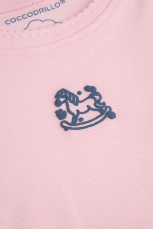 COCCODRILLO pikkade varrukatega bodi, roosa, suurus 