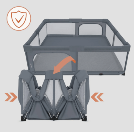 LIONELO mänguaedik-maneež FLORENCE XL EASY FOLD, Grey stone, LO-FLORENCE XL EASY FOLD 