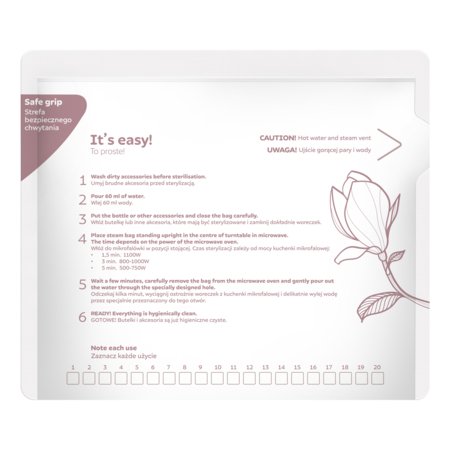 CANPOL BABIES mikrolaineahju steriliseerimiskotid, 6 tk., 70/002 