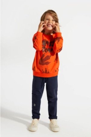 COCCODRILLO t-shirt DIGITAL BOY KIDS, punased, ZC4143102DBK-009-122, 122 cm 