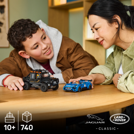 77264 LEGO® Speed Champions Jaguar Project 7 ja Land Rover Defender 