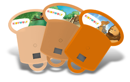 KIDYWOLF jutukomplekt La Fontaine’i valmid, 3 lugu KIDYSLIDE projektorile, KIDYSTORIES-LA 