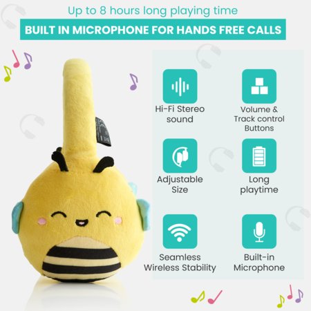 SQUISHMALLOWS pehmed Bluetooth-kõrvaklapid Sunny, HMSQM-BT-SUNNY 