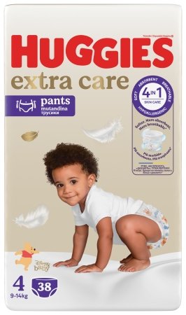 HUGGIES püksmähkmed, EXTRA CARE, Suurus 4, 9-14kg, 38tk,2659721 2659721