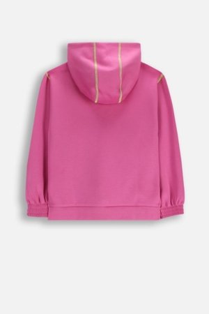 COCCODRILLO hooded pullover with zipper, pink, size 