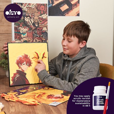 OKTO MANGA 3D kunstikomplekt Tuli 30x40 cm, 20039 