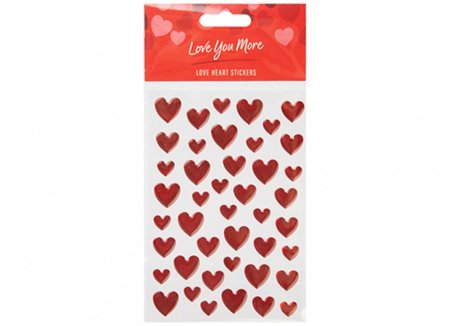 LOVE YOU MORE südamekujulised kleepsud, 737174 