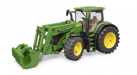 BRUDER traktor John Deere 7R 350 koos esilaaduriga, 03151 03151