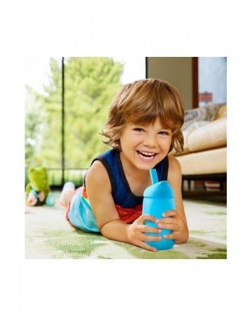 MUNCHKIN pudel kõrrega SIMPLE CLEAN, 237ml, blue, 12k+, 9001802 90018