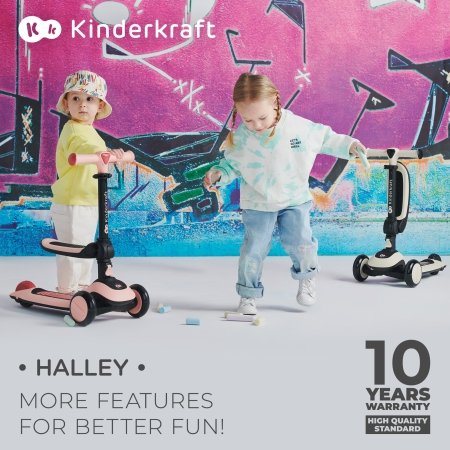 KINDERKRAFT tõukeratas HALLEY, rose pink, KRHALL00PNK0000 