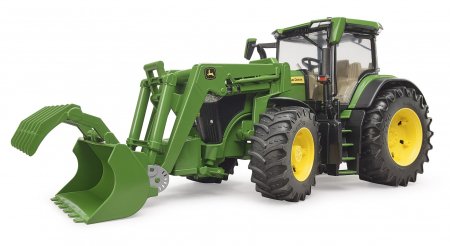 BRUDER traktor John Deere 7R 350 koos esilaaduriga, 03151 03151