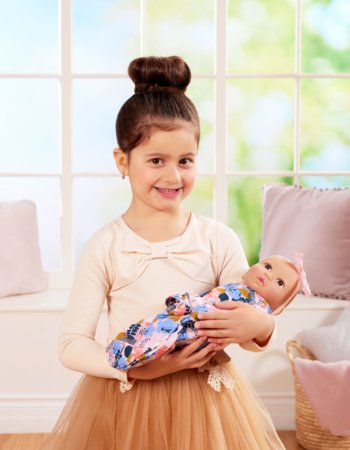 LULLABABY beebinukk üheosalise kleidi ja mähkmega, LBY7304Z 