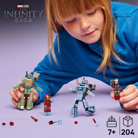 76320 LEGO® Super Heroes Marvel Iron Man ja Sõjamasin vs. haamerdroonid 