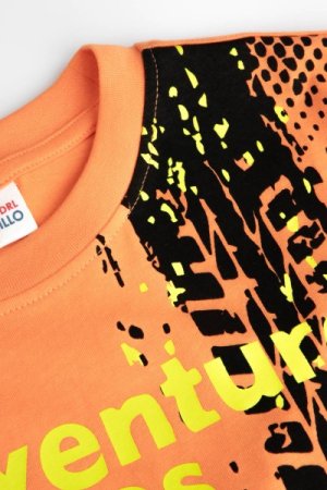 COCCODRILLO lühikeste varrukatega t-särk EVERYDAY BOY A, oranžid, WC4143211VBA-006- 