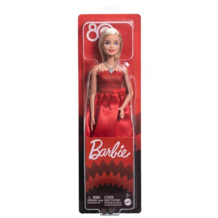 BARBIE Mattel 80. juubelinukk – Rubiinpunases kleidis, JGD25 