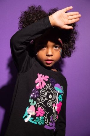COCCODRILLO t-särk RAVE GIRL KIDS, must, cm 