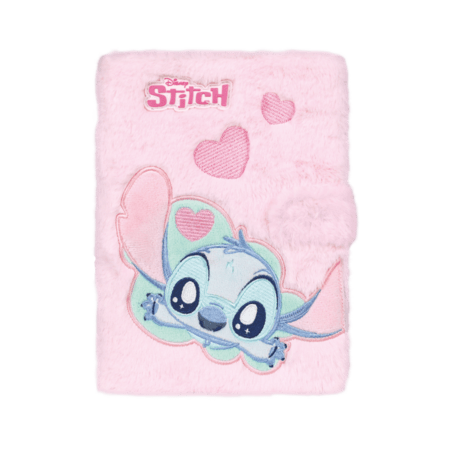 STITCH DISNEY A5 karvane pehme märkmik, roosa, 99527PTR 